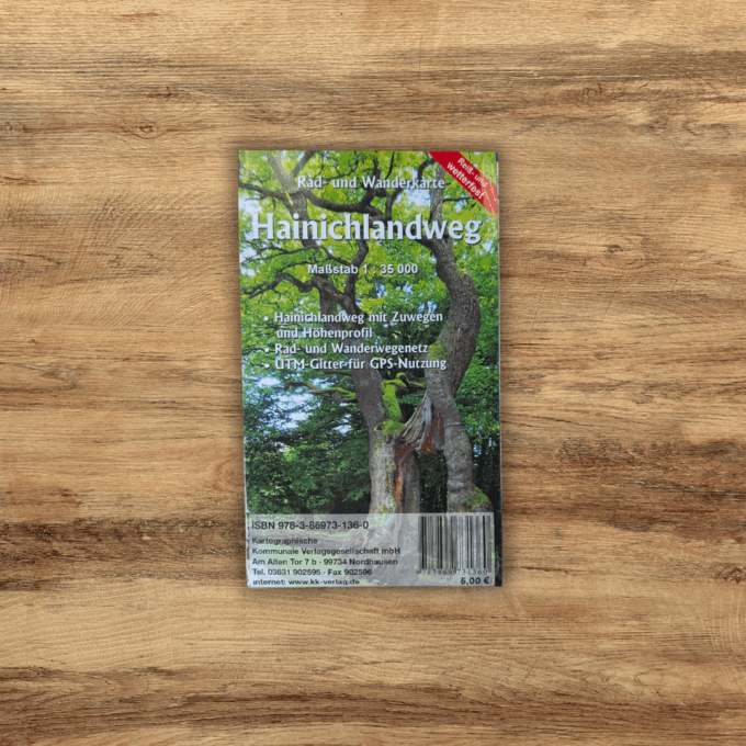 Rad- und Wanderkarte Hainichlandweg
